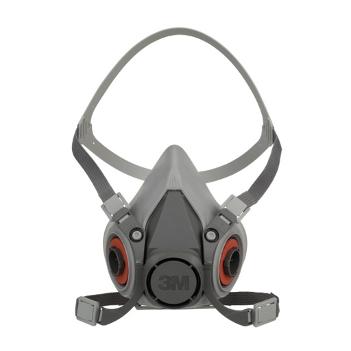 [MMM-6300] 3M™ 6000 Reusable Respirator Industrial Half Face 4 Point Adjustable Head Strap Large Gray
