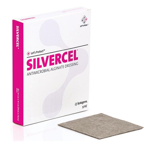 [MMM-800404] Silver Alginate Dressing Silvercel™ 4-1/4 X 4-1/4 Inch Square Sterile