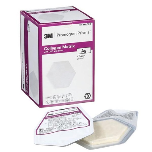 [MMM-MA028] Silver Collagen Dressing Promogran Prisma® Matrix 4-1/3 X 4-1/3 Inch Hexagon Sterile