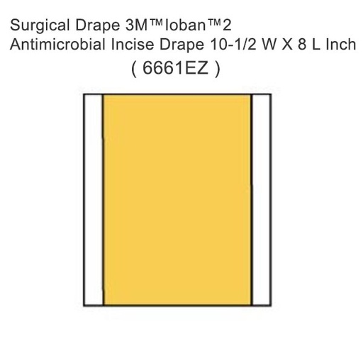[MMM-6661EZ] Surgical Drape 3M™Ioban™2 Antimicrobial Incise Drape 10-1/2 W X 8 L Inch