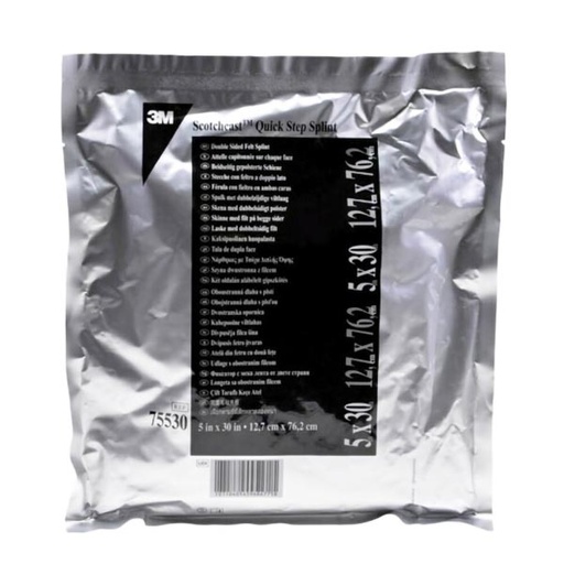 [MMM-75530] Padded Splint 3M™ Scotchcast™ Quick Step Double Sided Felt 5 X 30 Inch Felt / Fiberglass White