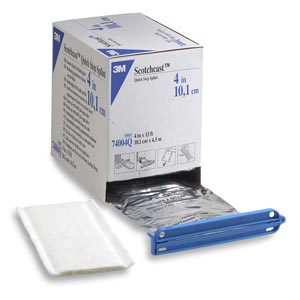 [MMM-74004Q] Splint Roll 3M™ Scotchcast™ Quick Step Double Sided Felt 4 Inch X 15 Foot Felt / Fiberglass White