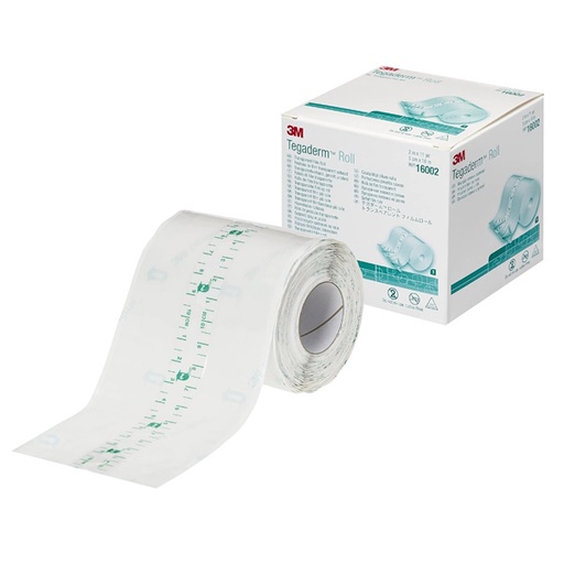 [MMM-16002] Transparent Film Dressing 3M™ Tegaderm™ Roll 2 Inch X 11 Yard 2 Tab Delivery With Label NonSterile