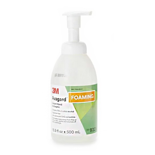 [MMM-9321A] Hand Sanitizer 3M™ Avagard™ 16.9 oz. Ethyl Alcohol Foaming Pump Bottle