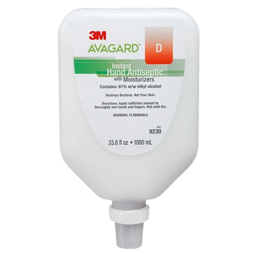 [MMM-9230] Hand Sanitizer 3M™ Avagard™ D 1,000 mL Ethyl Alcohol Gel Dispenser Refill Bottle