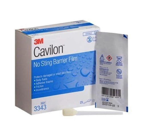 [MMM-3343] Skin Barrier Applicator 3M™ Cavilon™ No Sting 26 to 62% Strength Hexamethyldisiloxane / Isooctane / Acrylate Terpolymer / Polyphenylmethylsiloxane Individual Packet Sterile