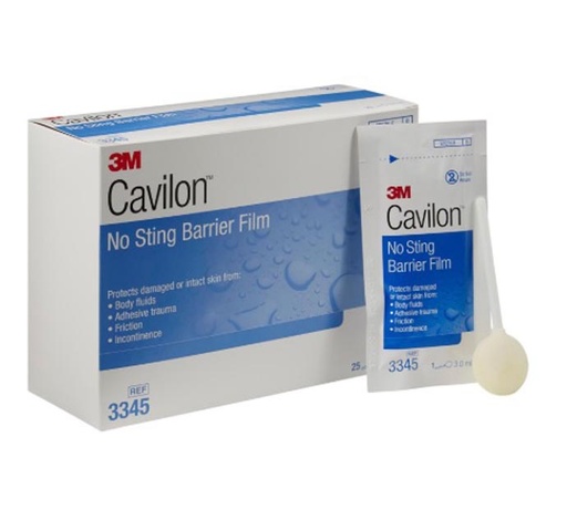 [MMM-3345] Skin Barrier Applicator 3M™ Cavilon™ No Sting 26 to 62% Strength Hexamethyldisiloxane / Isooctane / Acrylate Terpolymer / Polyphenylmethylsiloxane Individual Packet Sterile
