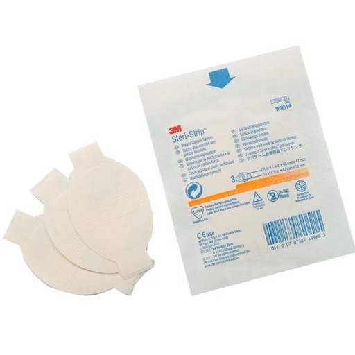 [MMM-W8514] Wound Closure System Steri-Strip™ Wound Closure System 1/2 X 1-7/8 Inch Nonwoven Material Reinforced Strip White