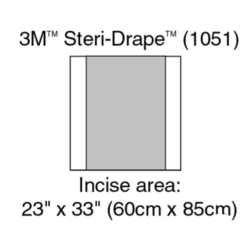 [MMM-1051] Surgical Drape 3M™ Steri-Drape™ X-Large Incise Drape 23 W X 33 L Inch Sterile