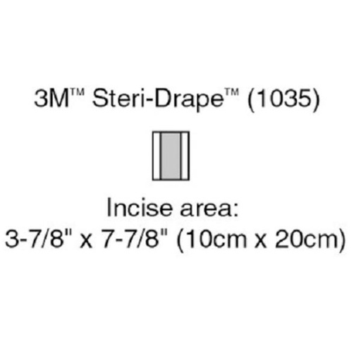 [MMM-1035] Incise Drape, Overall 5 7/8" x 7 7/8", Incise 3 7/8" x 7 7/8", 10/bx, 4 bx/cs