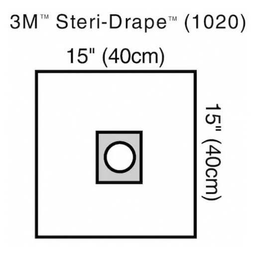 [MMM-1020] EENT Drape 3M™ Steri-Drape™ Small Drape with Aperture 15 W X 15 L Inch Sterile